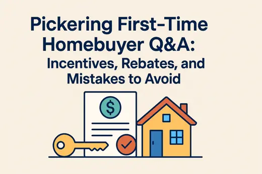 Pickering First-Time Homebuyer Q&A: Incentives, Rebates, and Mistakes to Avoid