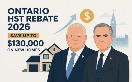 Ontario HST Rebate 2026: Save Up to $130,000 on New Homes (Full Breakdown)