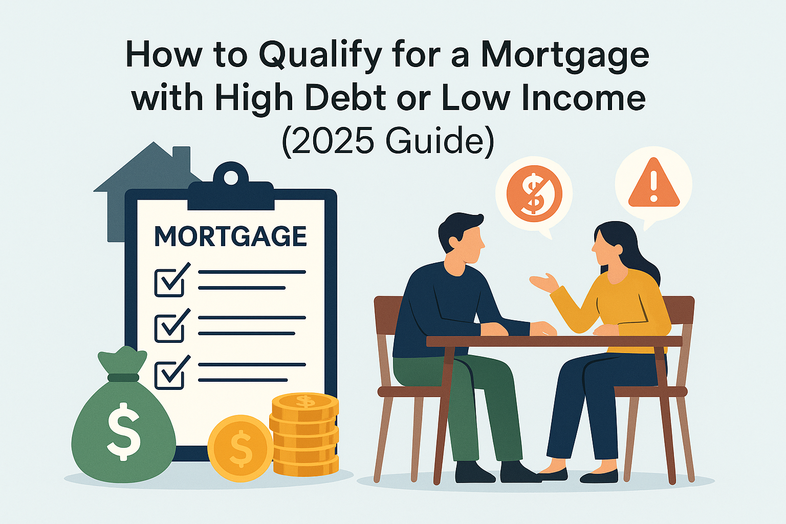 How to Qualify for a Mortgage with High Debt or Low Income (2025 Guide)