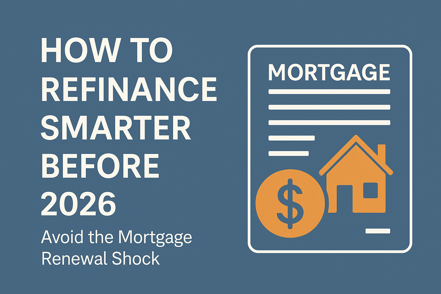 How to Refinance Smarter Before 2026 — Avoid the Mortgage Renewal Shock