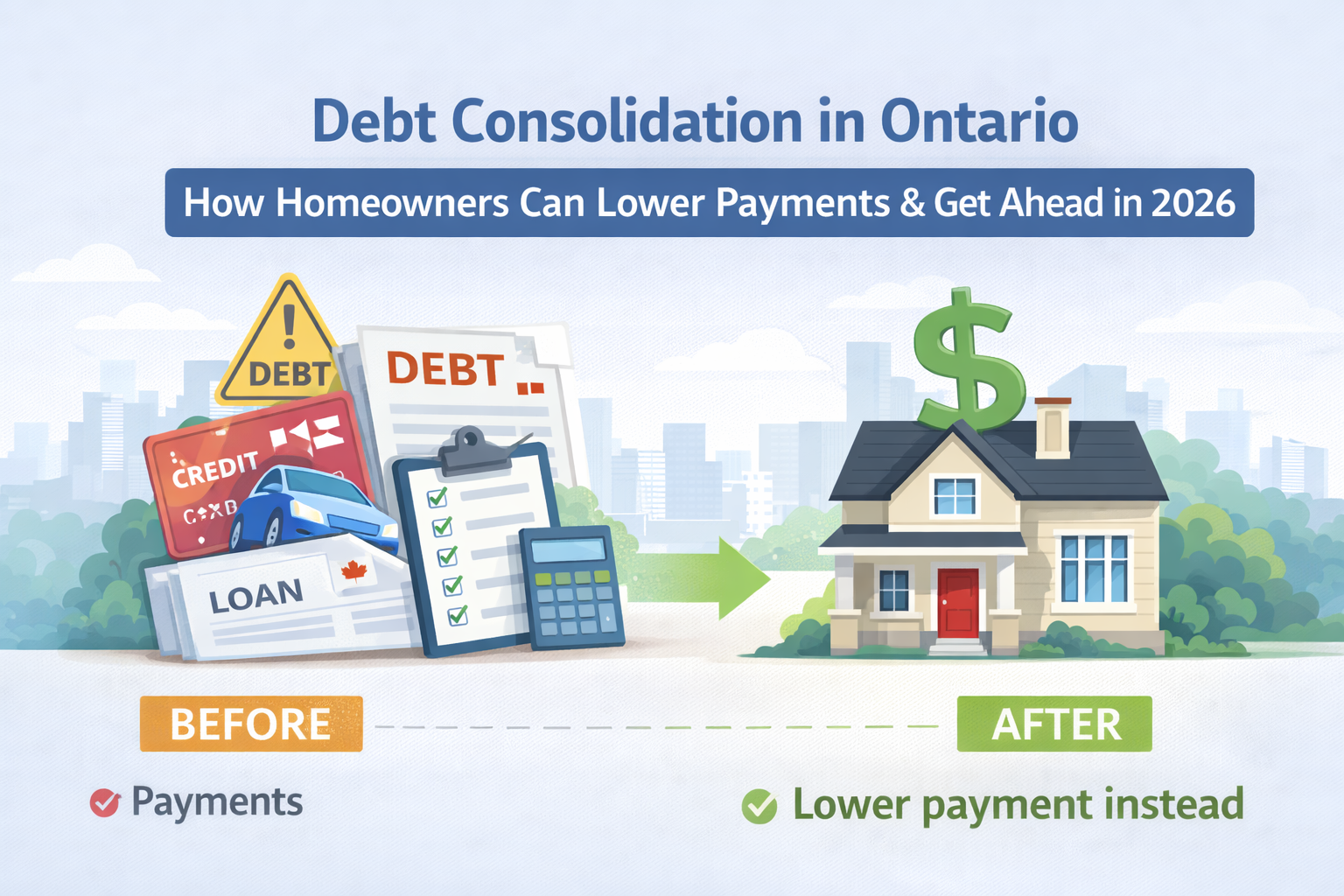 Debt Consolidation in Ontario: How Homeowners Can Lower Payments & Get Ahead in 2026