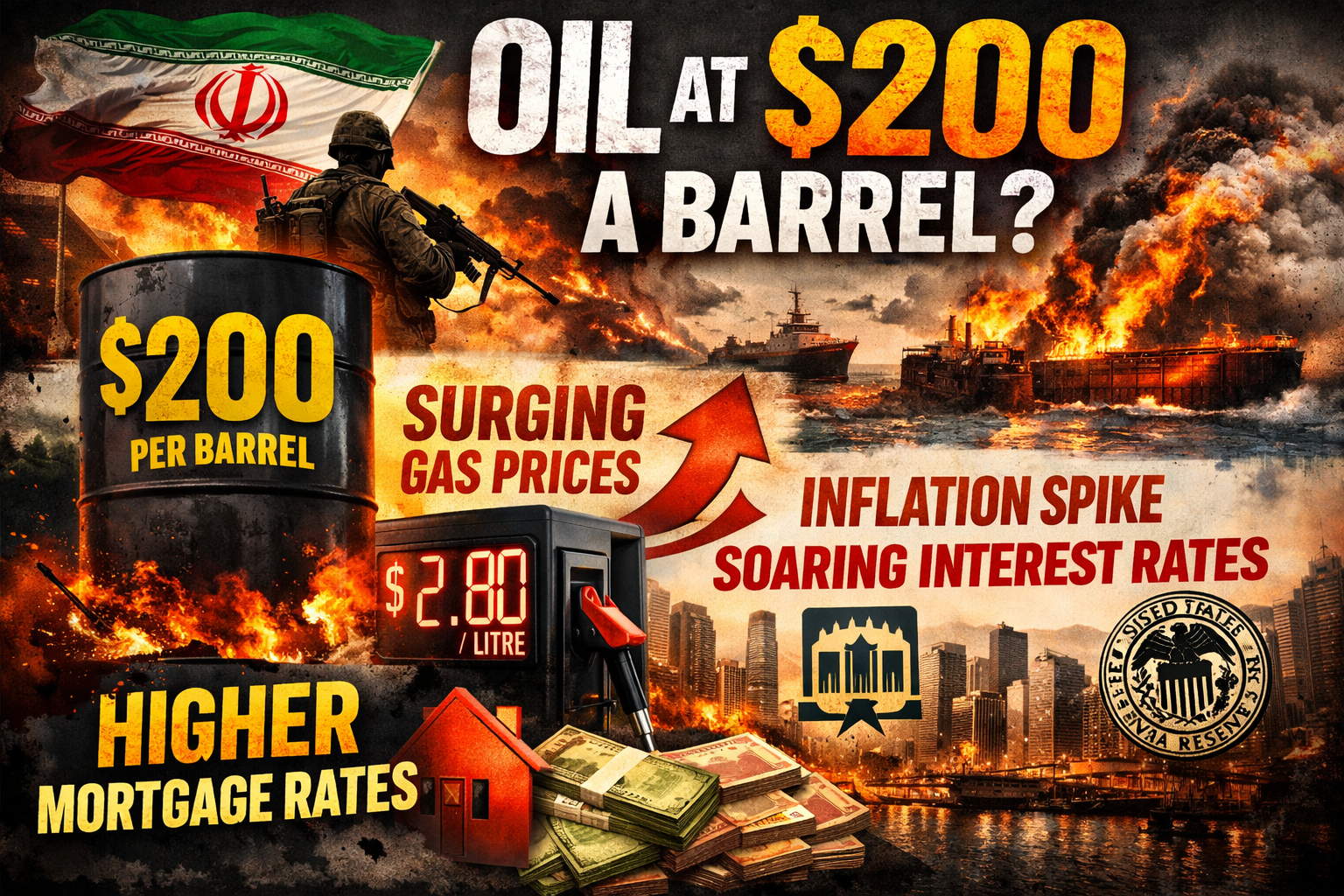 If Oil Hits $200 a Barrel: How an Iran War Could Trigger Inflation and Higher Interest Rates in Canada