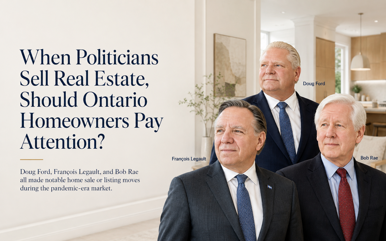 When Politicians Sell Real Estate, Should Ontario Homeowners Pay Attention?